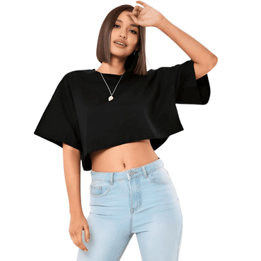 Sporty Chic Crop Top For Women -, Crop Top , Drestiny , Australia, Black, Canada, Casual Shirts, Crop Tops, Gender_Women, L, M, New Zealand, S, Short Sleeves, T-Shirts, United Kingdom, United States, White, XL , Drestiny , www.shopdrestiny.com